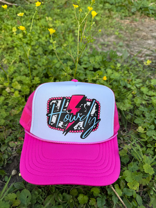 Howdy pink hat