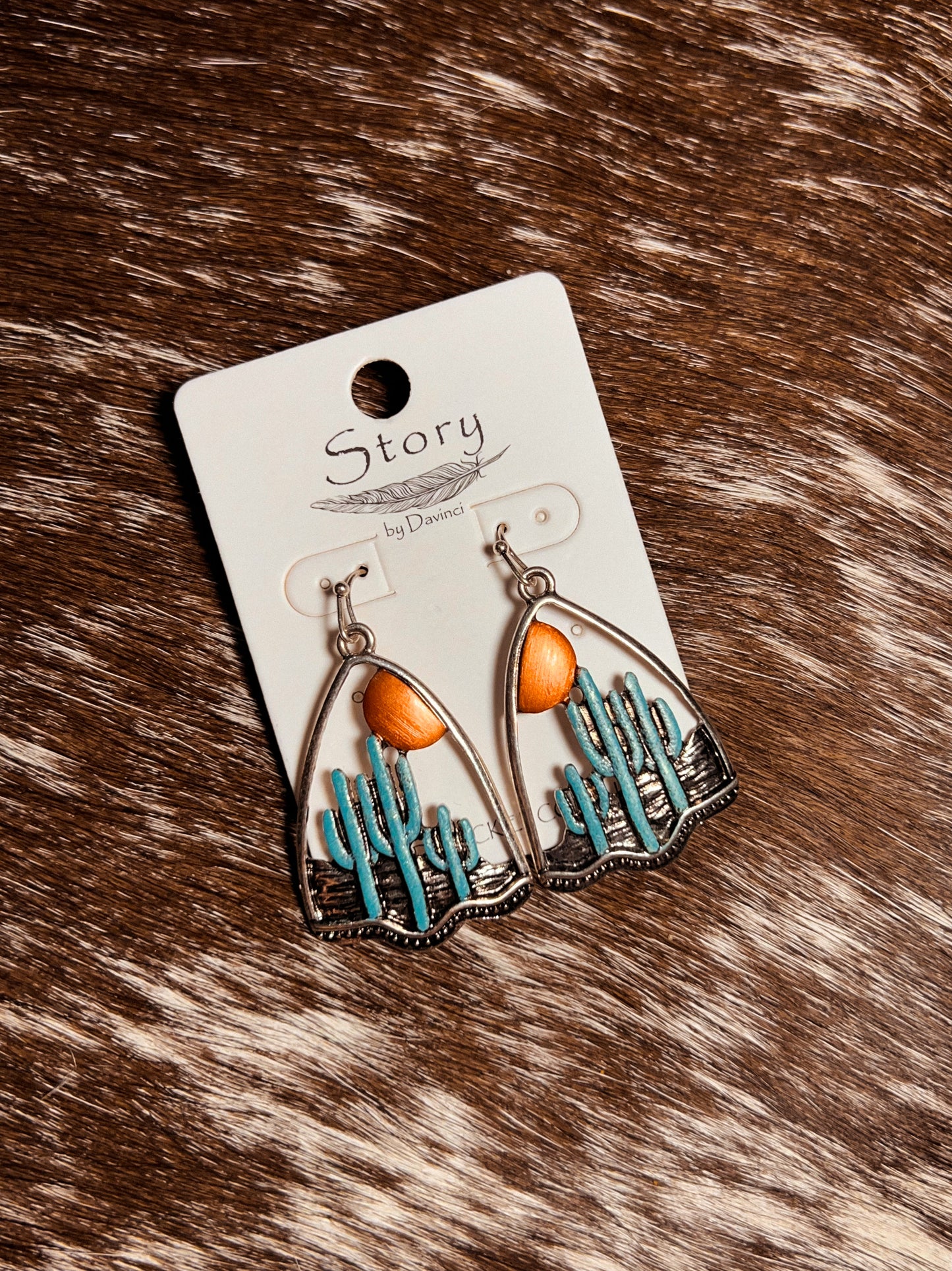 Cactus sunrise earrings