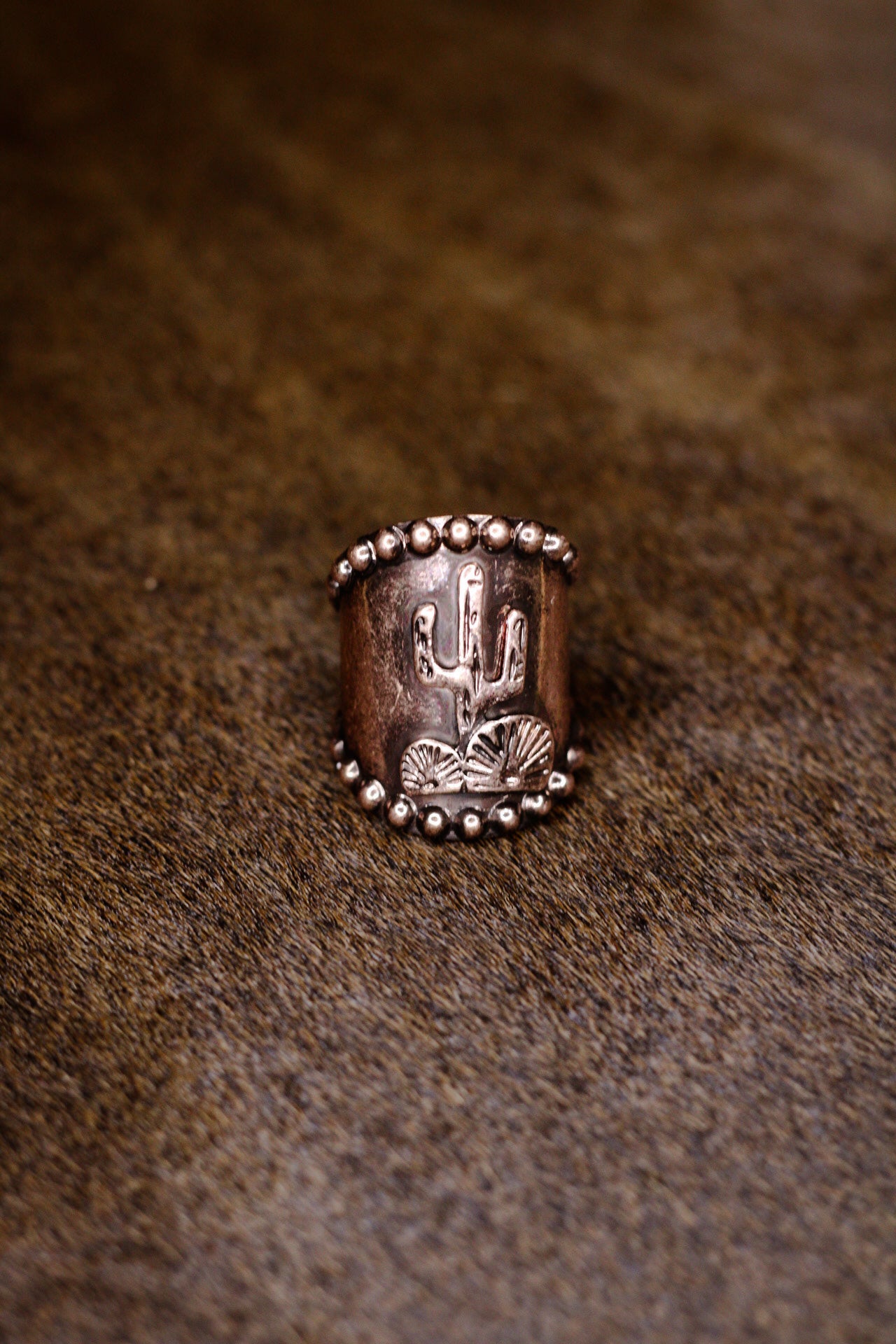 Cactus Run Copper Cuff Ring